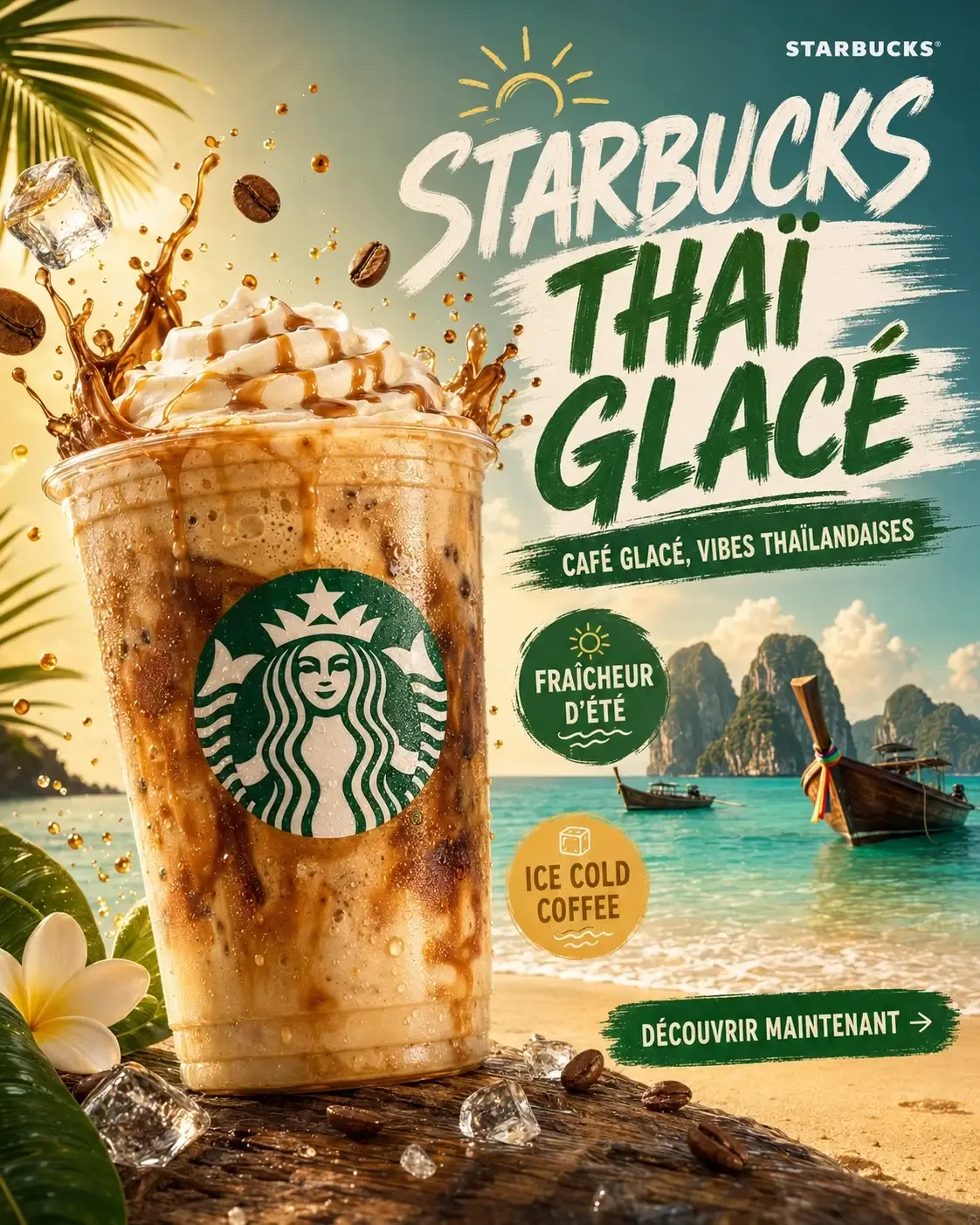 Starbucks Thaï Glacé, Affiche produit
