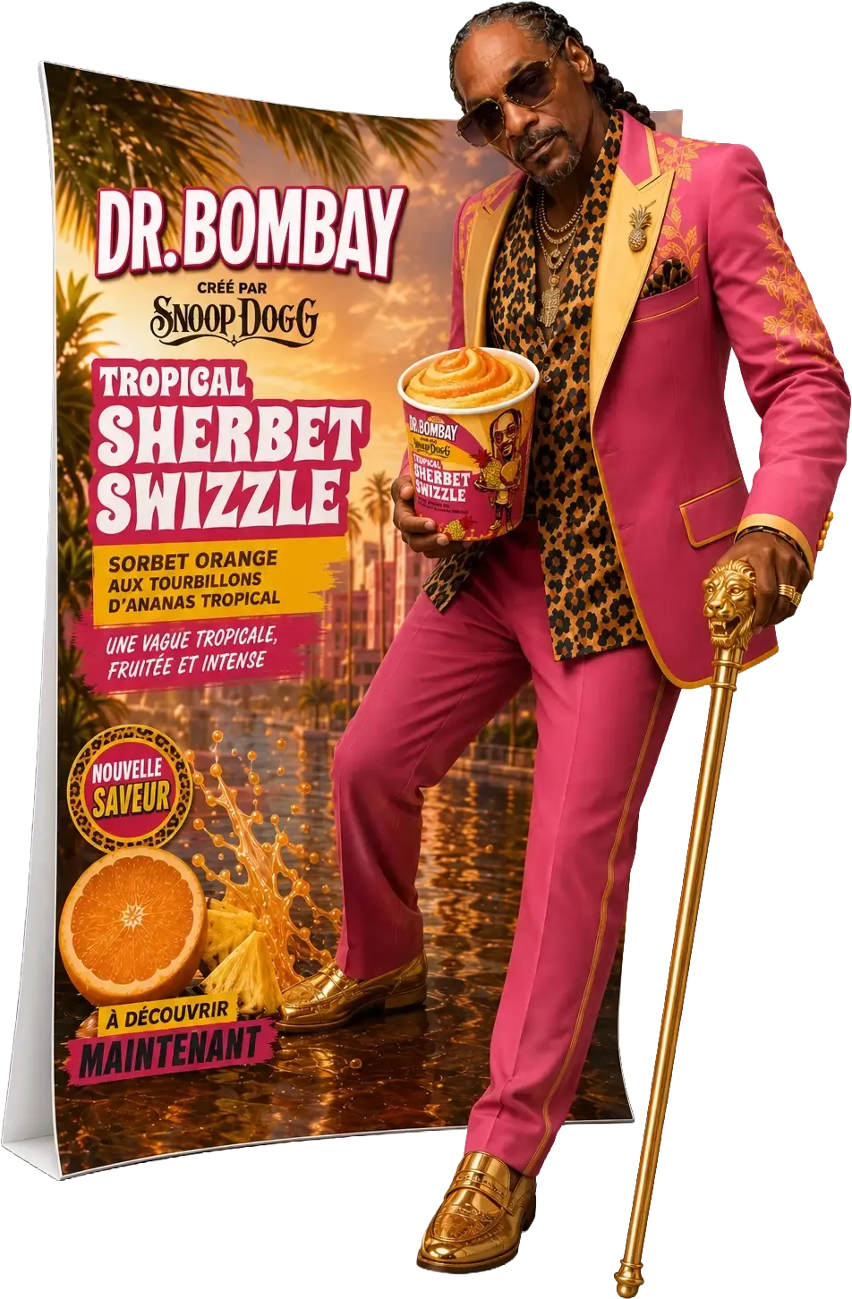 Affiche Dr. Bombay Tropical Sherbet Swizzle créée par Maison Kenzoshiro